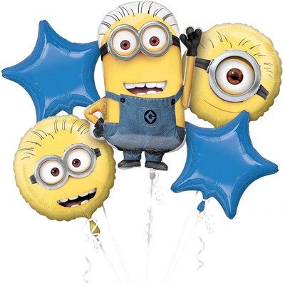 

Funcart Printed Minions Foil Balloon Bouquet (5pcs/pack) Balloon(Multicolor, Pack of 1)