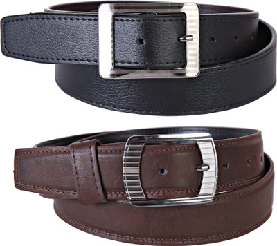 

Martell Men Casual, Formal Brown Artificial Leather Belt, Black