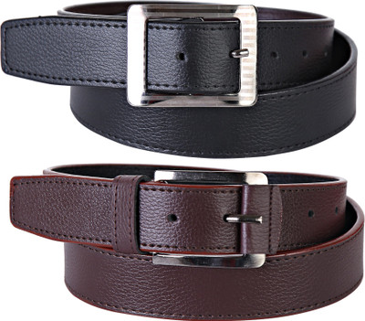 

Martell Men Casual, Formal Brown Artificial Leather Belt, Black