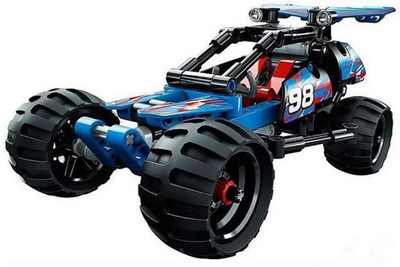 

Dhawani Off-Roader Racer 3411 Technic Building Block Construction Pullback Car Bricks Toys (160 Pcs)(Multicolor)