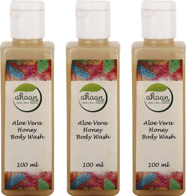 

ahaan naturals Honey Aloe Vera Body Wash All Skin Type- 100 Ml Each, Pack of 3(100 ml, Pack of 3)