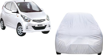 White horse Car Cover For Hyundai Eon (Without Mirror Pockets)(Grey)