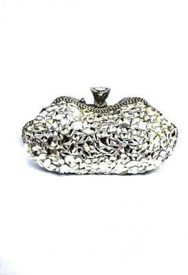 DELMA Party Silver Clutch