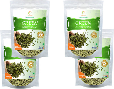 

Vihado Premium Green Coffee Beans/ 100% Pure & Natural / 4 Pack of 200g Instant Coffee 800 g(Pack of 4, Green Coffee Flavoured)