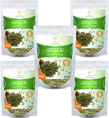 

Vihado Premium Green Coffee Beans / 100% Pure & Natural / 5 Pack of 400g Instant Coffee 2000 g(Pack of 5, Green Coffee Flavoured)