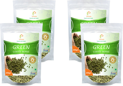 

vihado Premium Green Coffee Beans / 100% Pure & Natural / 4 Pack of 250g For Men & Women Instant Coffee 1 kg(Pack of 4, Green Coffee Flavoured)
