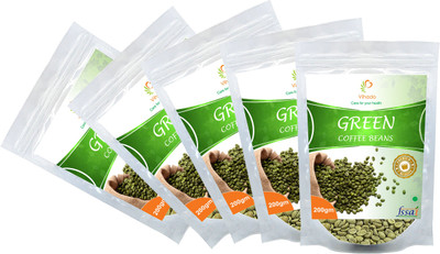 

Vihado Premium Green Coffee Beans/ 100% Pure & Natural / 5 Pack of 200g Instant Coffee 1000 g(Pack of 5, Green Coffee Flavoured)