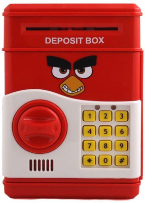 

Be you own label electronic angry bird theme piggy bank for kids Coin Bank(Multicolor)