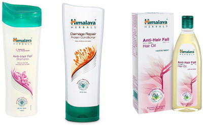 

Himalaya ANTI HAIR FALL OIL, SHAMPOO, CONDITIONER(Set of 3)