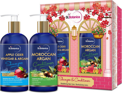 

StBotanica Apple Cider Vinegar & Organic Argan Oil Hair Shampoo + Argan Hair Conditioner(Set of 1)