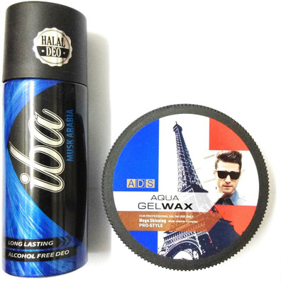 

iba halal care MUSK ARABIA LONG LASTING ALCOHOL FREE DEO WITH GEL WAX FOR HAIR STYLING PACK(Set of 2)