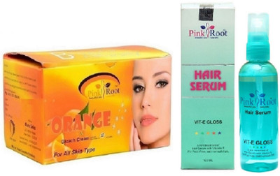 

Pink Root Orange Bleach 250g and Hair Serum 100ml(Set of 2)