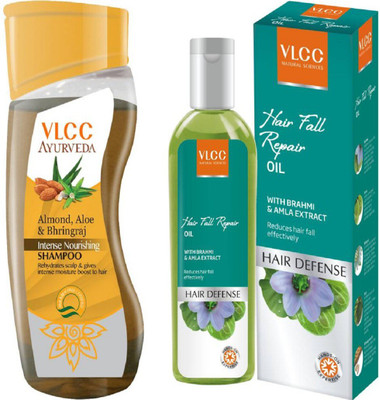 

VLCC Intense nourishing shampoo 100ml + Hairfall repair oil 100ml(Set of 2)