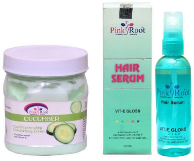 

Pink Root Cucumber Cream 500ml and Hair Serum 100ml(Set of 2)