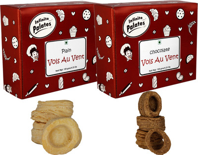 

Infinite Palates Choco Vols Au Vent with Plain Vols Au Vent(240 g, Pack of 2)