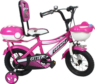 

COSMIC FORCE-10 KIDS BICYCLE 12-INCH PINK/WHITE 12 T Recreation Cycle(Single Speed, Pink)