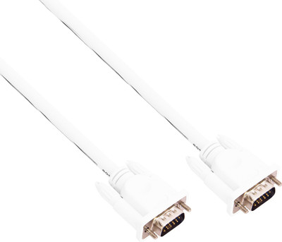

SAFEBUY Male to male 15pin 1.5m (White) VGA Cable(Compatible with Mobile, Laptop, Tablet, Mp3, Gaming Device, White)