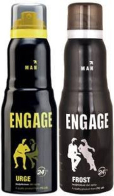 

ENGAGE DEODORANT URGE & FROST PACK OF 2 Body Spray - For Men(300 ml, Pack of 2)
