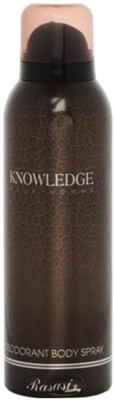 RASASI Knowledge Pour Homme (Brown) Deodorant Spray  -  For Men(200 ml)