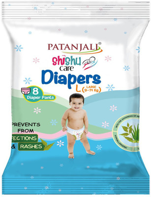 

Patanjali Shishu Care Baby Diaper - L(8 Pieces)