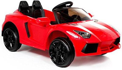 

Baybee Lamborghini Battery Operated Car with Remote Control with MP3 Player | Parental Remote, Seatbelt Car Battery Operated Ride On(Maroon), Red