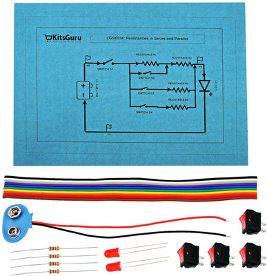 

KitsGuru Resistances in series and parallel LGSK034 Educational Electronic Hobby Kit