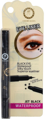 

colors queen Silky touch Superior Jet Black Eye liner Kajal 6 ml(black)