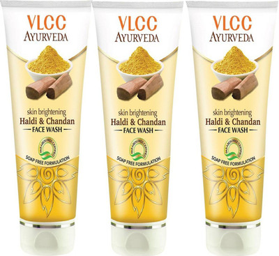 

VLCC Ayurveda Skin Brightening Haldi & Chandan face wash 100ml (pack of 3) Face Wash(300 ml)
