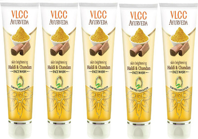 

VLCC Ayurveda Skin Brightening Haldi & Chandan face wash 50ml (pack of 5) Face Wash(250 ml)