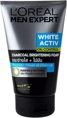

L'Oreal Men Expert White Activ Charcoal Brightening Foam Face Wash(100 ml)