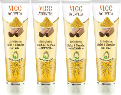 

VLCC Ayurveda Skin Brightening Haldi & Chandan face wash 100ml (pack of 4) Face Wash(400 ml)