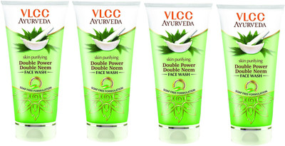 

VLCC Ayurveda Skin Purifying Double power double neem face wash 100ml(Pack of 4) Face Wash(400 ml)