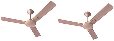 

Havells ENTICER 1200 3 Blade Ceiling Fan(rose gold, Pack of 2), Pink
