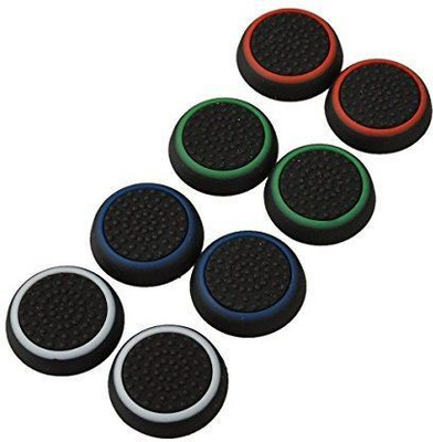 

Microware 4 Pair / 8 Pcs Replacement Silicone Thumb Grip Stick Analog Joystick Cap Cover Gaming Accessory Kit(Multicolor, For PS4, Xbox One, PS3, Xbox 360)