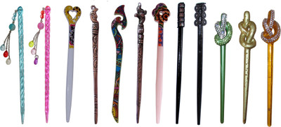 

AARUJ Combo of Multi Color Juda Sticks Bun Stick(Multicolor)