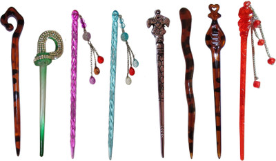 

FabSeasons Winter Combo of Multi Color Juda Sticks Bun Stick(Multicolor)