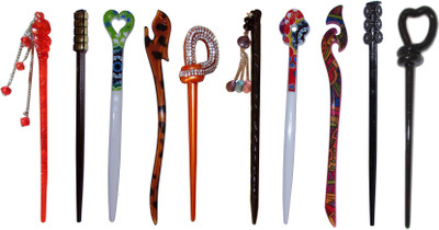 

FANANOO1234 Combo of Multi Color Juda Sticks Bun Stick(Multicolor)