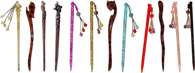 

KAY Combo of Multi Color Juda Sticks Bun Stick(Multicolor)