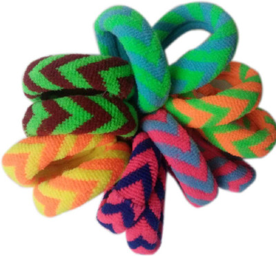 

Dhanlaxmi Highly Elastic & Metal Free Rubber Band (zickzak) Rubber Band(Multicolor)