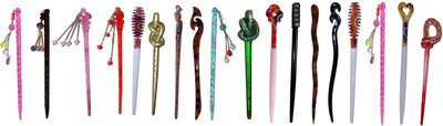 

KAPU Combo of Multi Color Juda Sticks Bun Stick(Multicolor)