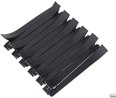 

stylazo 12pcs/set Black Duck Mouth Salon Hairdressing Clip Flat Metal Hair Styling Section Clip Accessories Hair Cutting Clips Tool Hair Clip(Black)