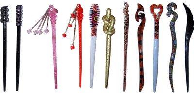

hypocrisy Combo of Multi Color Juda Sticks Bun Stick(Multicolor)