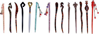 

gty Combo of Multi Color Juda Sticks Bun Stick(Multicolor)