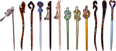 

Creat Combo of Multi Color Juda Sticks Bun Stick(Multicolor)