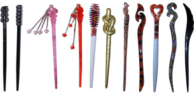 

GAGRAT Combo of Multi Color Juda Sticks Bun Stick(Multicolor)