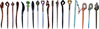 

GUJRAT Combo of Multi Color Juda Sticks Bun Stick(Multicolor)