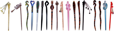 

Kamal Combo of Multi Color Juda Sticks Bun Stick(Multicolor)