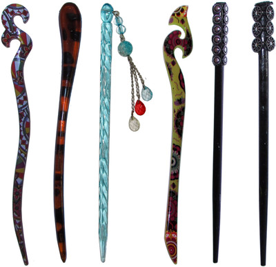

MAPPIC Combo of Multi Color Juda Sticks Bun Stick(Multicolor)