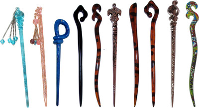 

G567 Combo of Multi Color Juda Sticks Bun Stick(Multicolor)