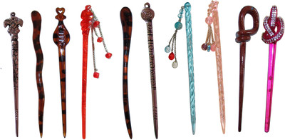 

Manzon Manzon Combo of Multi Color Juda Sticks Bun Stick(Multicolor)